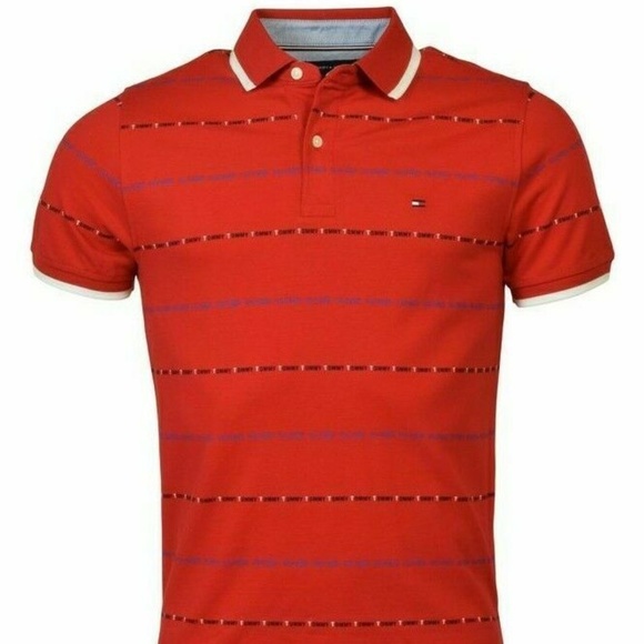 Tommy Hilfiger Men Slim Fit Polo Shirt Short Sleev - Picture 1 of 5
